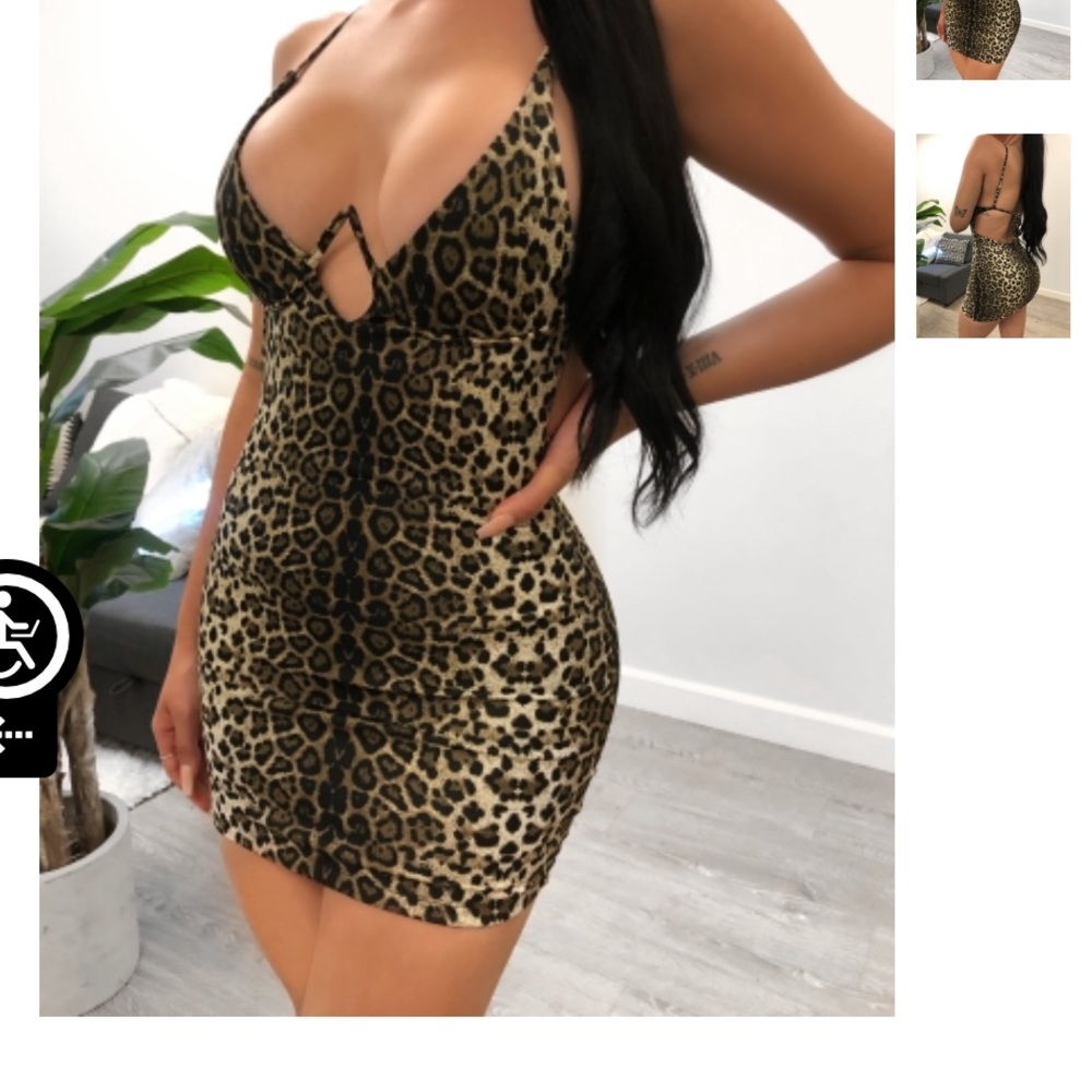 Cheetah print mini dress